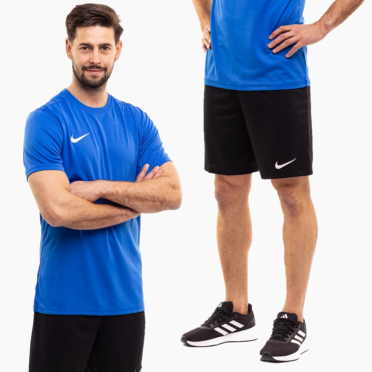 Nike Pánsky športový set Tričko Krátke Nohavice Dry Park VII JSY SS BV6708 463/BV6855 010