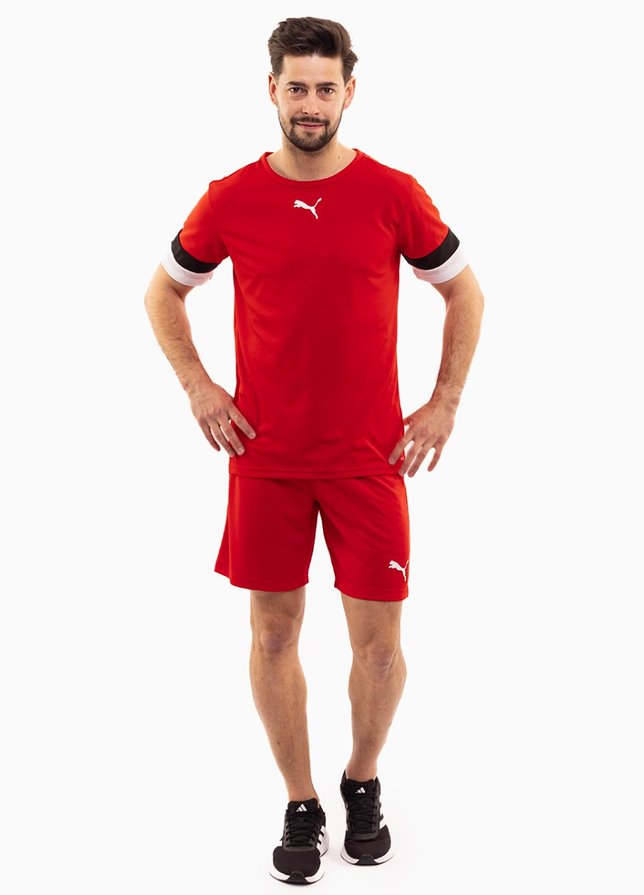 PUMA Pánsky športový set Tričko Krátke Nohavice teamRISE Jersey 704932 01/704942 01 PUMA Pánsky športový set Tričko Krátke Nohavice teamRISE Jersey 704932 01/704942 01