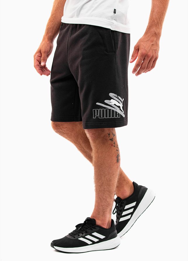 PUMA Pánske termoaktívne šortky ESS+ LOGO LAB Graphic Shorts 10 678989 01 PUMA Pánske termoaktívne šortky ESS+ LOGO LAB Graphic Shorts 10 678989 01