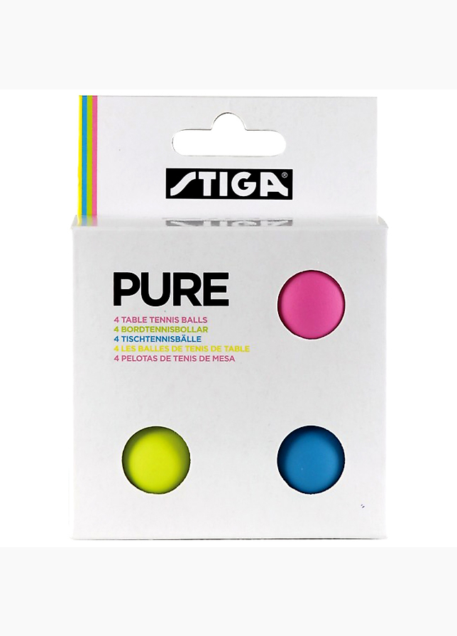 Stiga Stolný tenis loptičky Pure color 4p Stiga Stolný tenis loptičky Pure color 4p